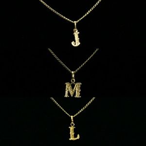 🆕 Solid 18K Initial pendant